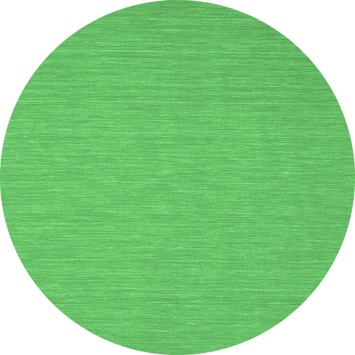 Round Abstract Emerald Green Contemporary Rug, con219emgrn
