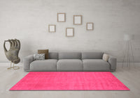 Machine Washable Abstract Pink Contemporary Rug, wshcon21pnk