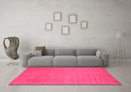 Machine Washable Abstract Pink Contemporary Rug in a Living Room, wshcon21pnk