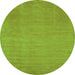 Machine Washable Abstract Green Contemporary Area Rugs, wshcon21grn