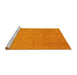 Sideview of Machine Washable Abstract Yellow Contemporary Rug, wshcon21yw