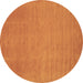 Round Abstract Brown Contemporary Rug, con21brn