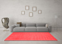 Machine Washable Abstract Red Contemporary Rug, wshcon21red