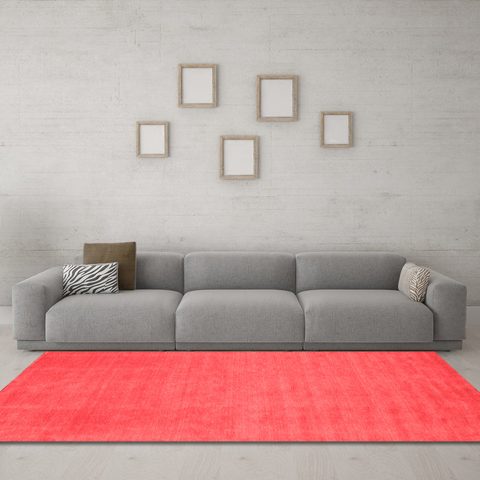 Contemporary Red Washable Rugs