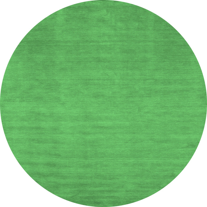 Round Abstract Emerald Green Contemporary Rug, con21emgrn