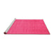 Sideview of Machine Washable Abstract Pink Contemporary Rug, wshcon21pnk