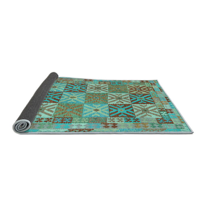 Sideview of Southwestern Light Blue Country Rug, con2200lblu
