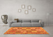 Machine Washable Southwestern Orange Country Area Rugs in a Living Room, wshcon2200org