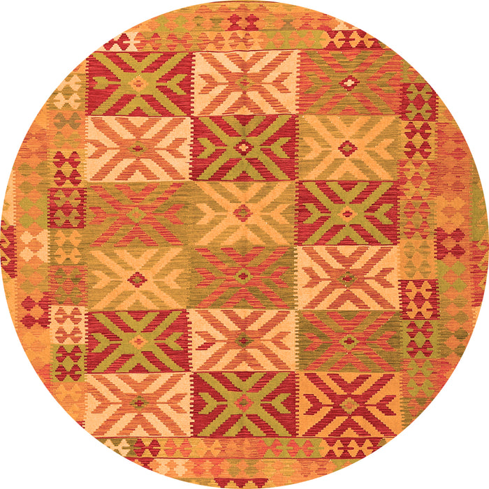 Machine Washable Southwestern Orange Country Area Rugs, wshcon2200org