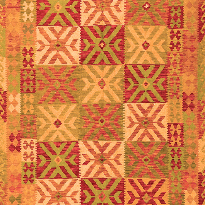 Serging Thickness of Machine Washable Southwestern Orange Country Area Rugs, wshcon2200org