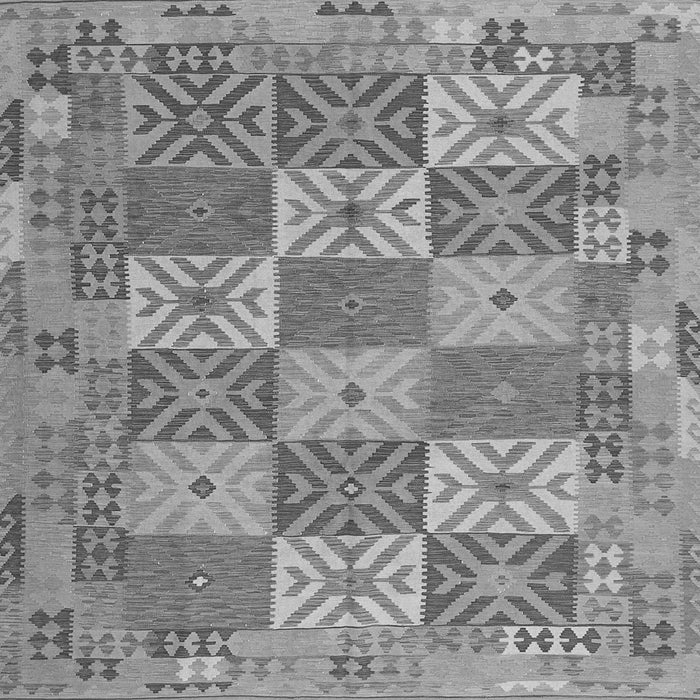 Round Machine Washable Southwestern Gray Country Rug, wshcon2200gry