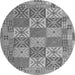 Square Southwestern Gray Country Rug, con2200gry