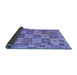 Sideview of Southwestern Blue Country Rug, con2200blu