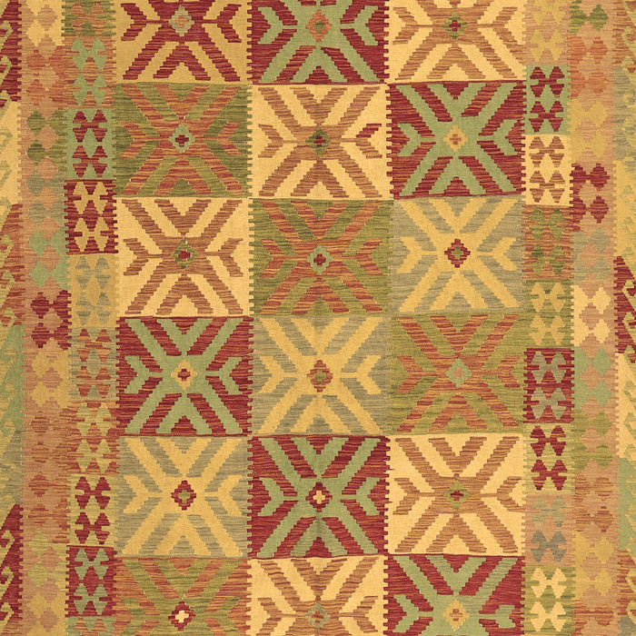 Machine Washable Southwestern Brown Country Rug, wshcon2200brn