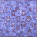 Square Southwestern Blue Country Rug, con2201blu