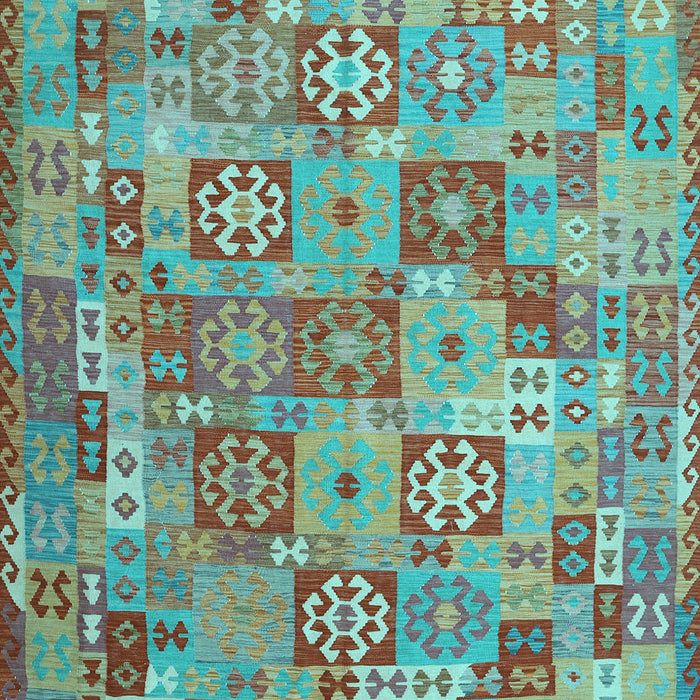 Southwestern Light Blue Country Rug, con2201lblu