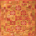 Serging Thickness of Southwestern Orange Country Rug, con2201org