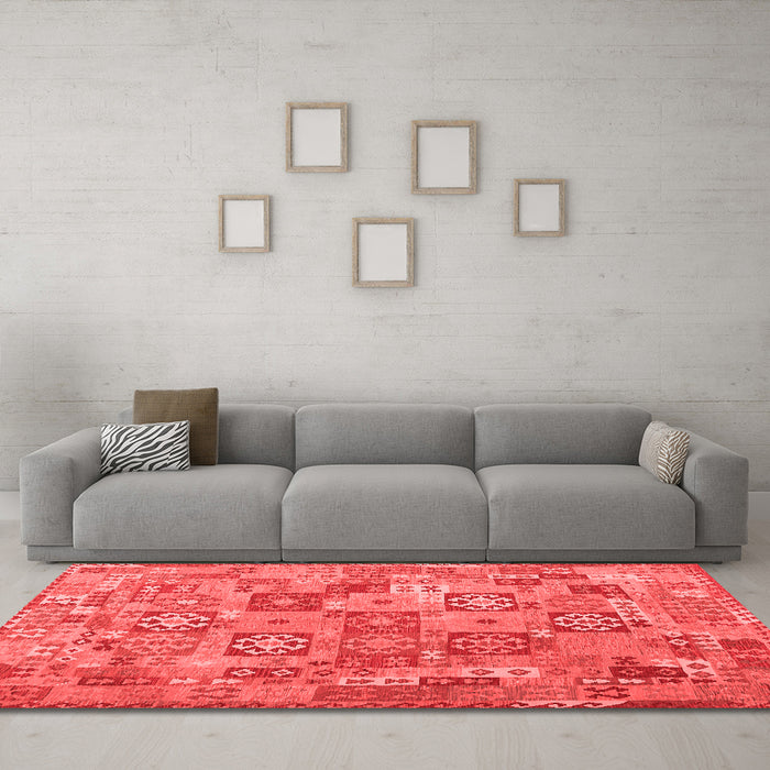 Country Red Washable Rugs