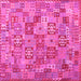 Square Southwestern Pink Country Rug, con2201pnk