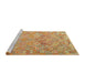 Serging Thickness of Machine Washable Contemporary Orange Rug, wshcon2202