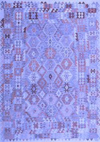 Abstract Blue Contemporary Rug, con2202blu