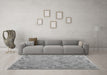 Machine Washable Abstract Gray Contemporary Rug in a Living Room,, wshcon2202gry