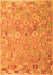 Abstract Orange Contemporary Rug, con2202org