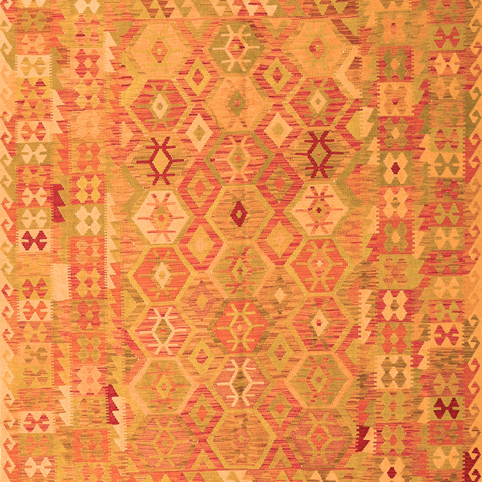 Abstract Orange Contemporary Rug, con2202org