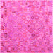 Square Abstract Pink Contemporary Rug, con2202pnk