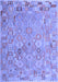 Abstract Blue Contemporary Rug, con2202blu