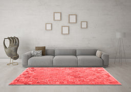 Contemporary Red Washable Rugs