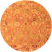 Machine Washable Abstract Orange Contemporary Area Rugs, wshcon2202org