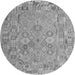 Square Abstract Gray Contemporary Rug, con2202gry