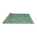 Sideview of Machine Washable Abstract Light Blue Contemporary Rug, wshcon2202lblu