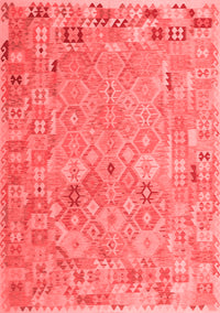 Abstract Red Contemporary Rug, con2202red