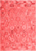 Abstract Red Contemporary Area Rugs