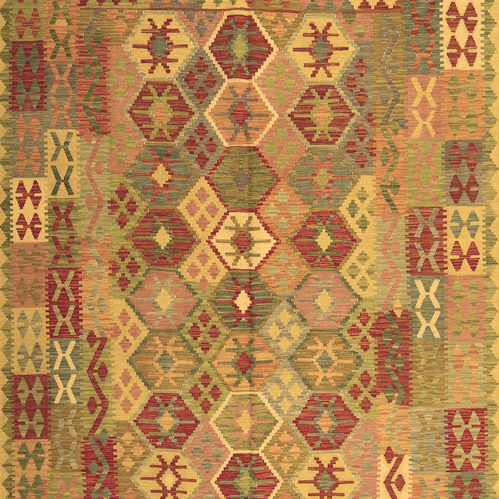 Machine Washable Southwestern Brown Country Rug, wshcon2203brn