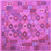 Square Southwestern Purple Country Rug, con2203pur