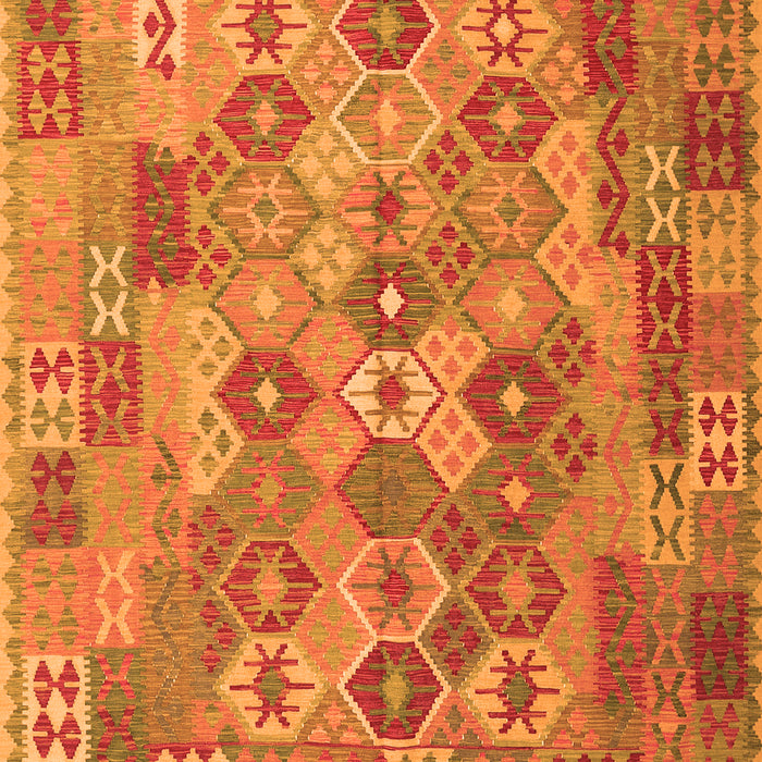 Serging Thickness of Machine Washable Southwestern Orange Country Area Rugs, wshcon2203org