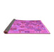 Sideview of Southwestern Purple Country Rug, con2203pur