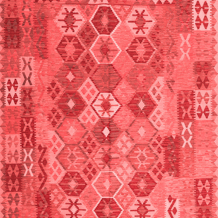 Machine Washable Southwestern Red Country Rug, wshcon2203red