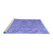 Sideview of Machine Washable Abstract Blue Contemporary Rug, wshcon2204blu