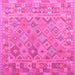 Square Abstract Pink Contemporary Rug, con2204pnk