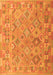 Serging Thickness of Machine Washable Abstract Orange Contemporary Area Rugs, wshcon2204org