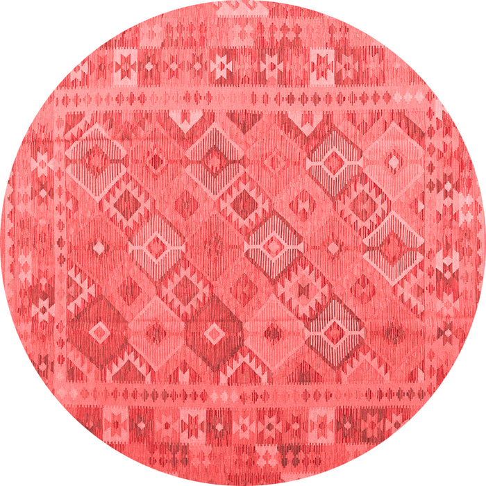 Machine Washable Abstract Red Contemporary Rug, wshcon2204red