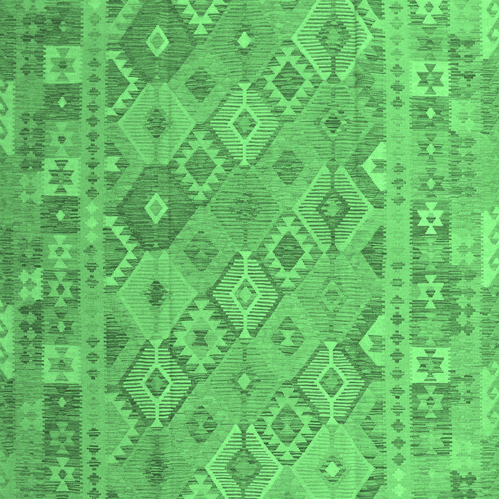 Machine Washable Abstract Emerald Green Contemporary Area Rugs, wshcon2204emgrn