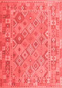 Abstract Red Contemporary Rug, con2204red