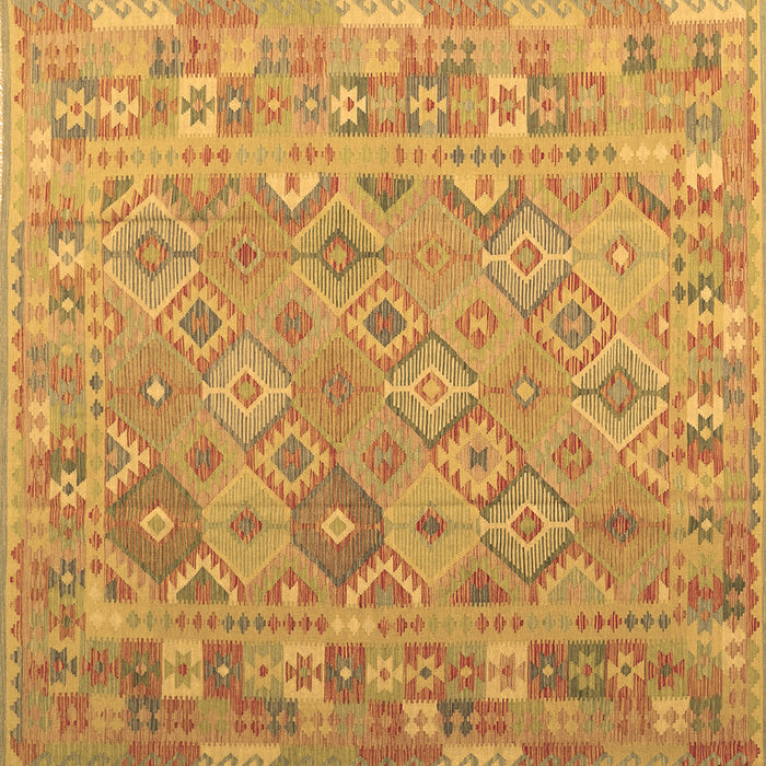Square Machine Washable Abstract Brown Contemporary Rug, wshcon2204brn