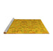 Sideview of Machine Washable Abstract Yellow Contemporary Rug, wshcon2204yw