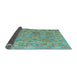 Sideview of Abstract Light Blue Contemporary Rug, con2204lblu